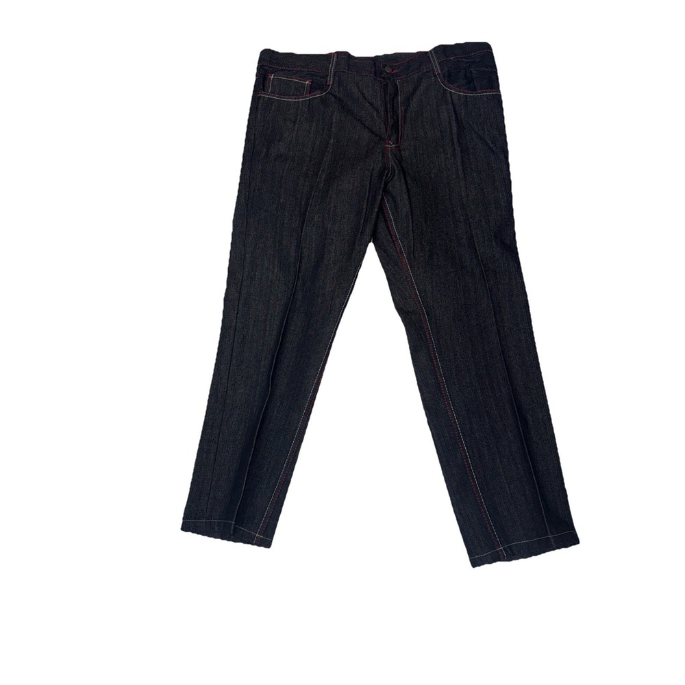 Corked Jeans‎ Shorts Mens 40x28 Black Denim Embroidered Pockets 100% Cotton - Picture 7 of 8